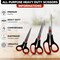 3-pack All Purpose Scissors 3 Sizes Ultra Sharp SS Blades Comfort Non-Slip Ergonomic Handle Great as Office Gifts, Home, Kitchen Shears, School, Sewing Fabrics, Crafts, And Multipurpose